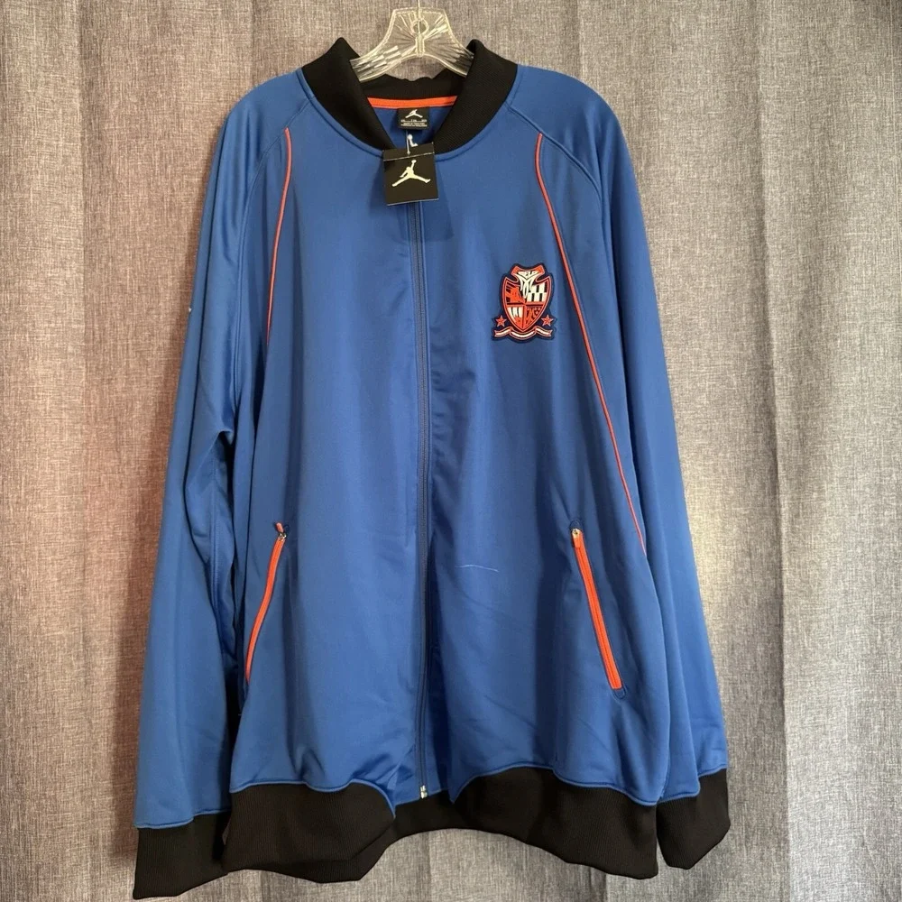 Jordan Blue & Orange Carmelo Anthony Full‎ Zip Sport Track Jacket Size 2XL